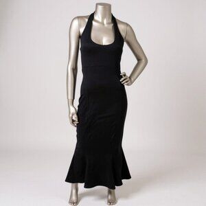 Revolve + Susana Monaco Mid Length Halter Formal Black Dress Size S